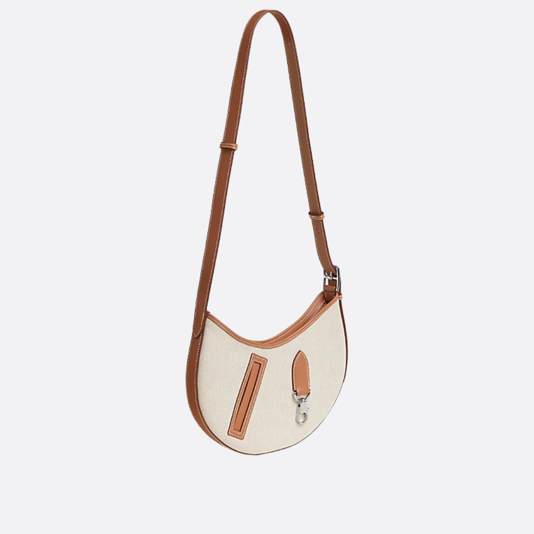 P’TIT ARÇON BAG IN CANVAS & LEATHER HERMÈS