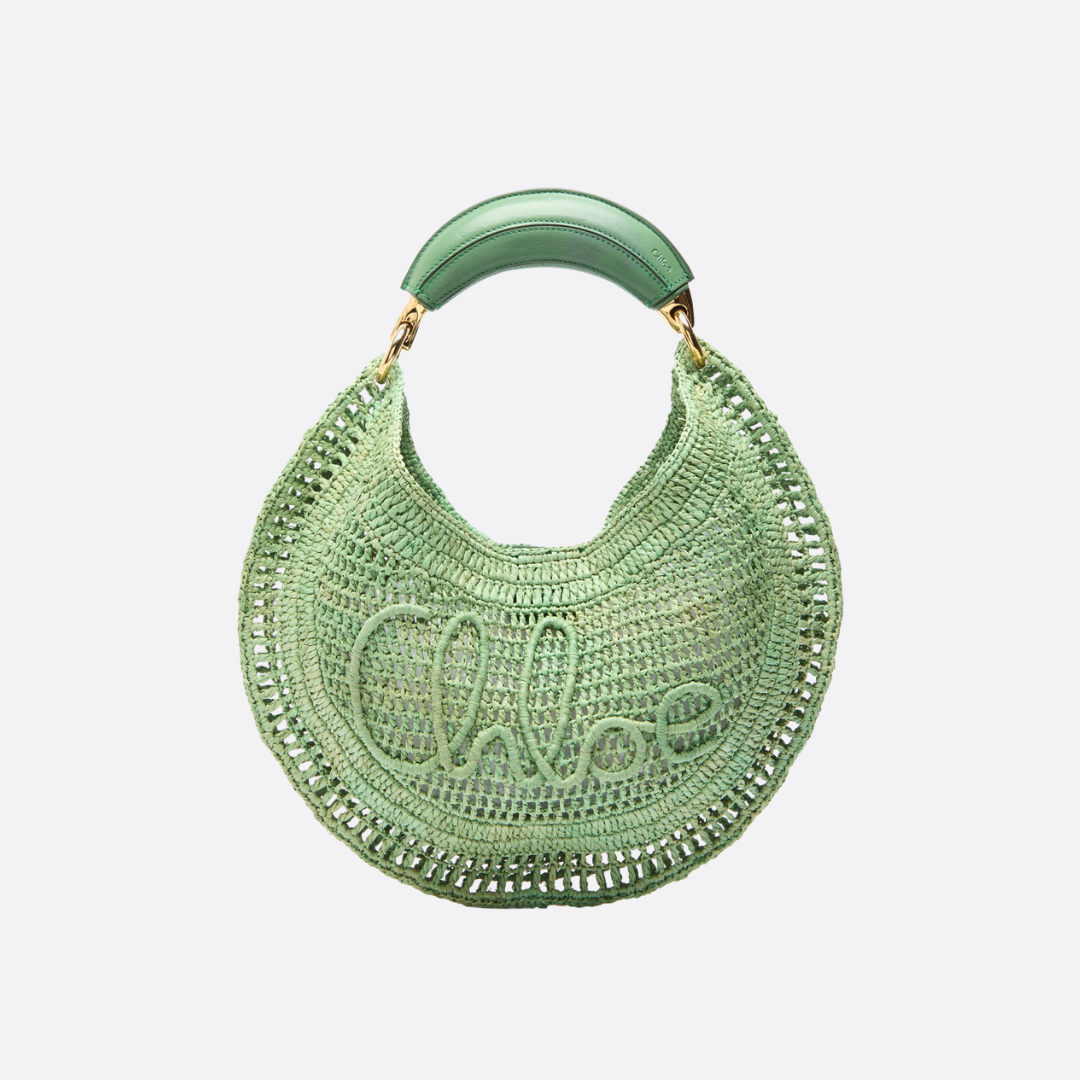 CHLOÉ HOT SUMMER BANANA BAGS IN RAFFIA