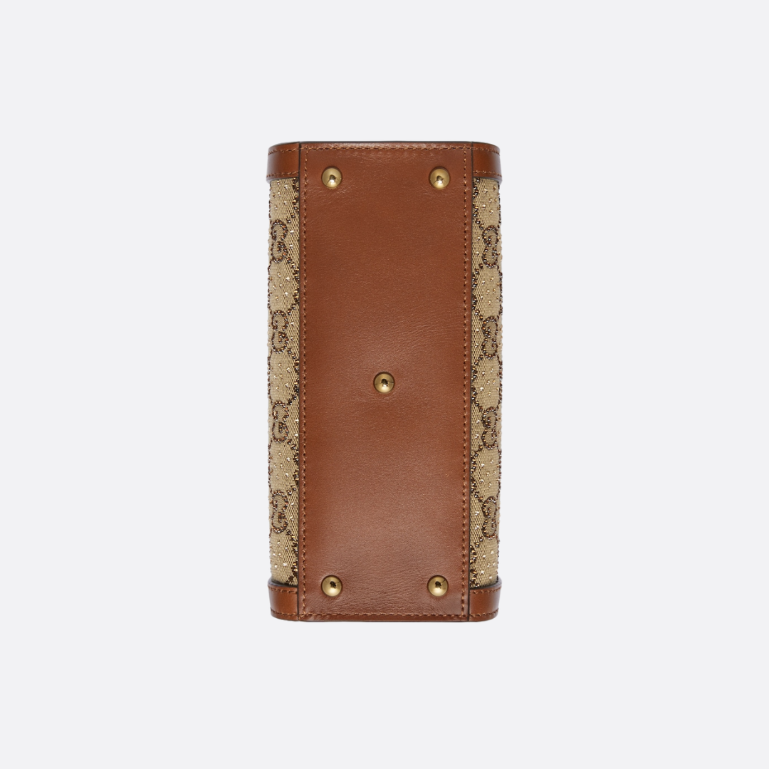 GUCCI DIANA SMALL TOTE BAG WITH CRYSTALS